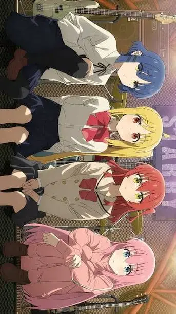 ai character: girl band background