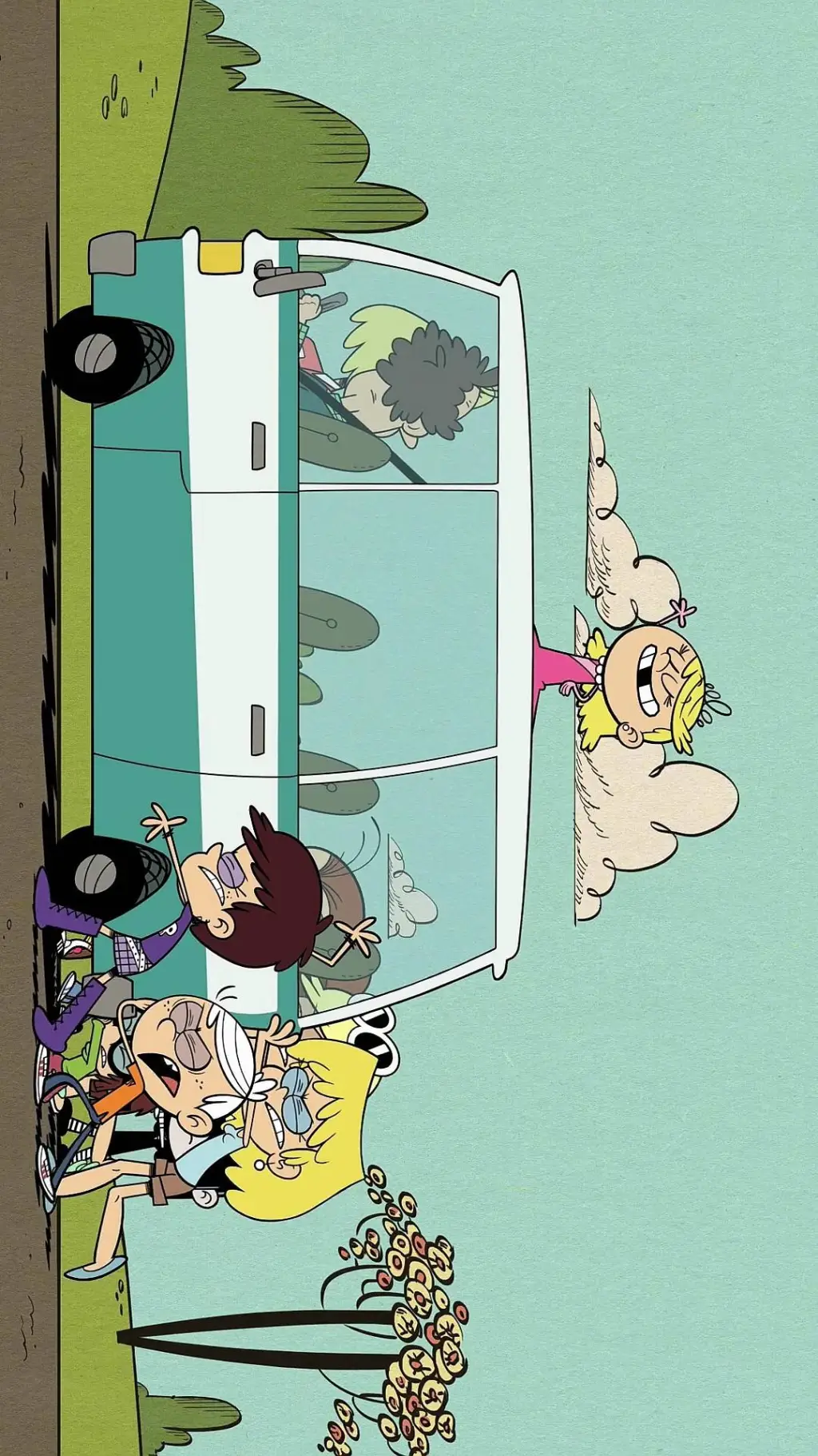 ai character: Lh road trip background