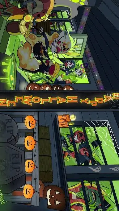 ai character: 🍂Helluva boss 🎃 background