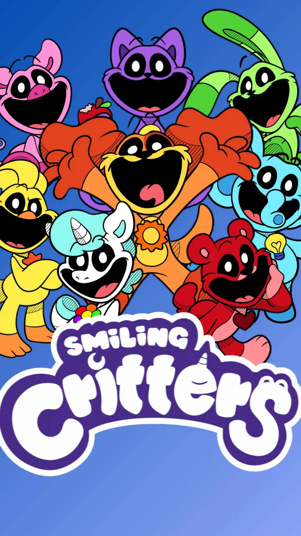 ai character: Smiling Critters background