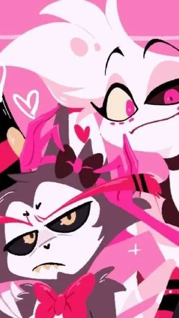 ai character: Angel Dust & Husk  background