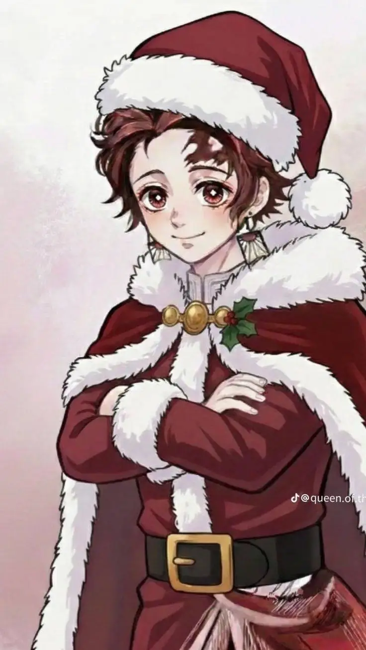 ai character: Tanjiro Christmas  background