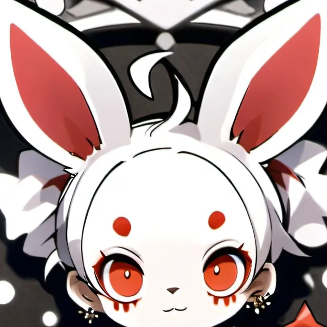 chat with ai character: Plush bunny clown
