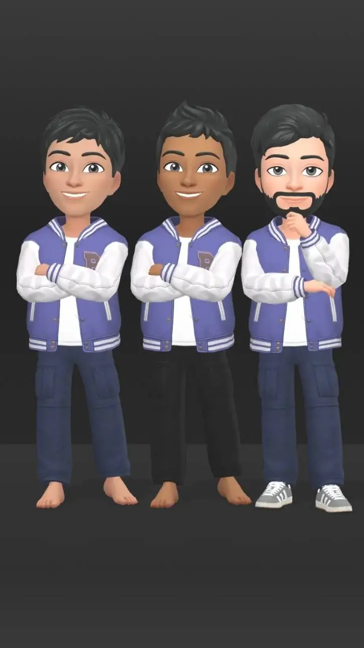 ai character: Snapchat boy blue background