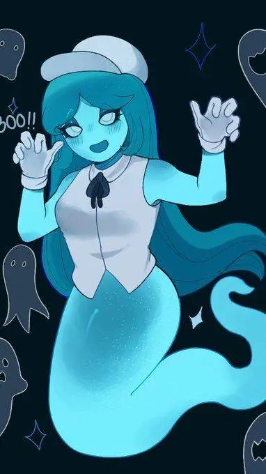 ai character: 🩵👻~Connie~👻🩵 background
