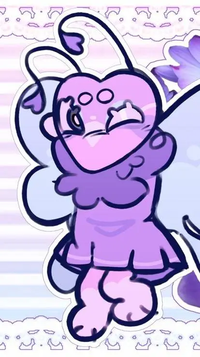 ai character: 🦋🩷~Flutter~🩷🦋 background