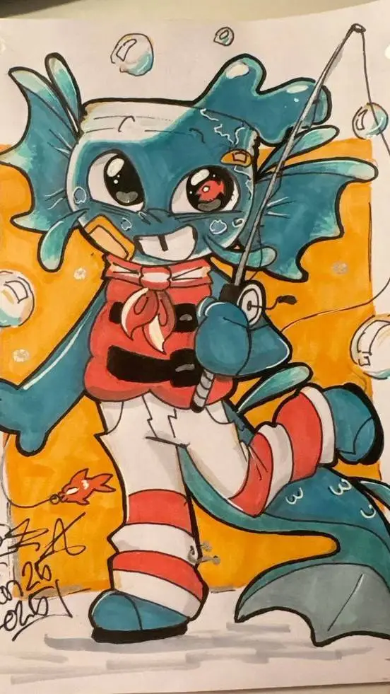 ai character: 🐟💧~Finn~💧🐟 background