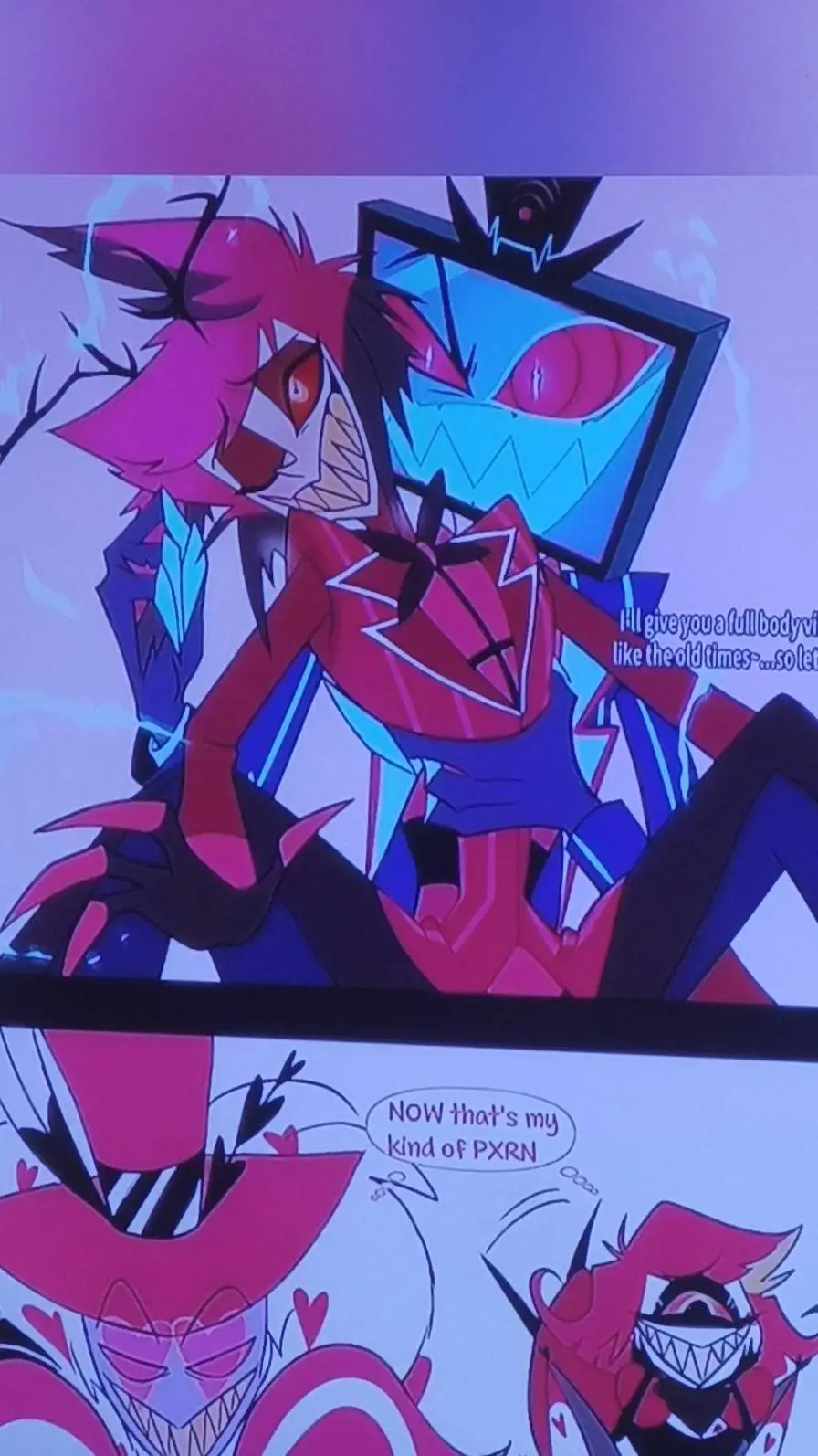 ai character: Vox I love you  background
