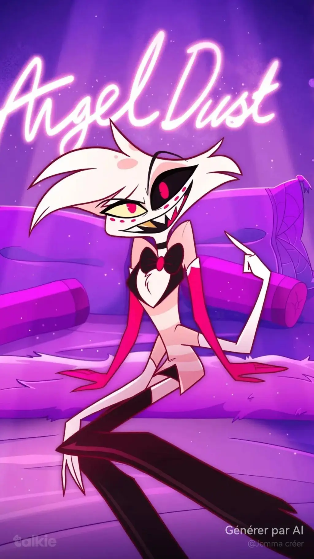 ai character: Angel dust  background