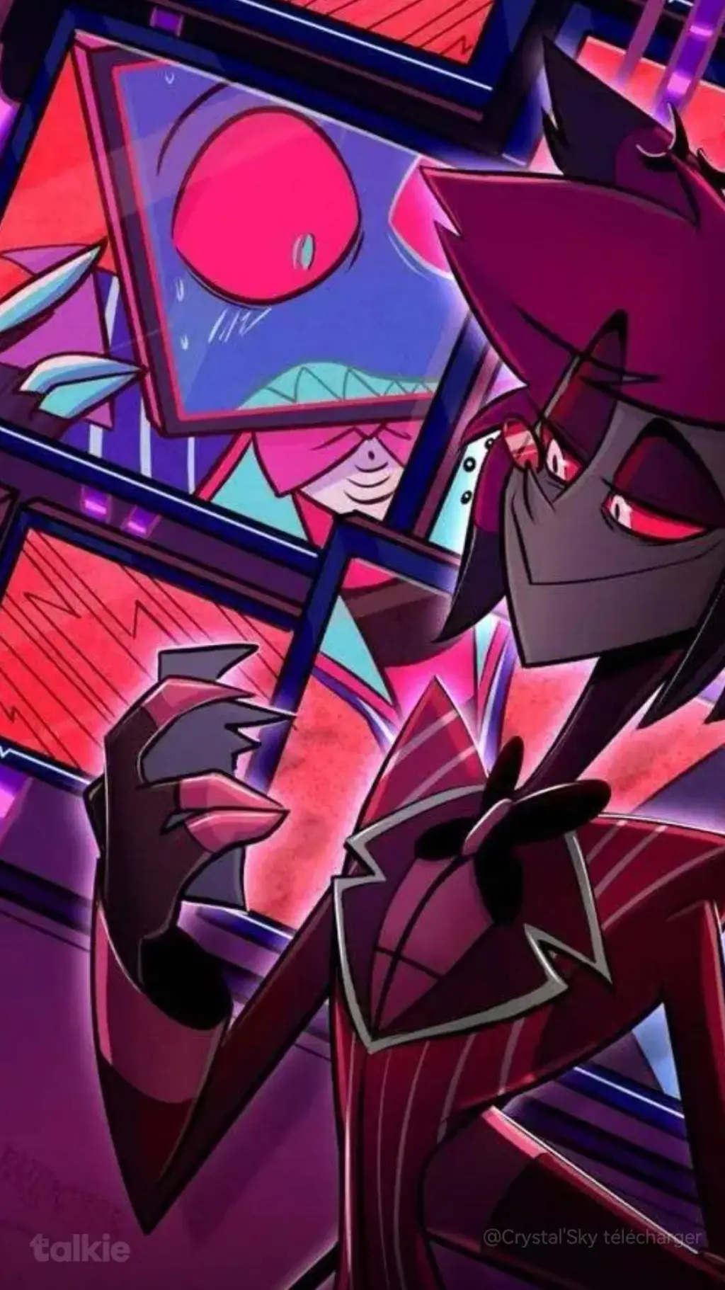 ai character: Vox et Alastor  background