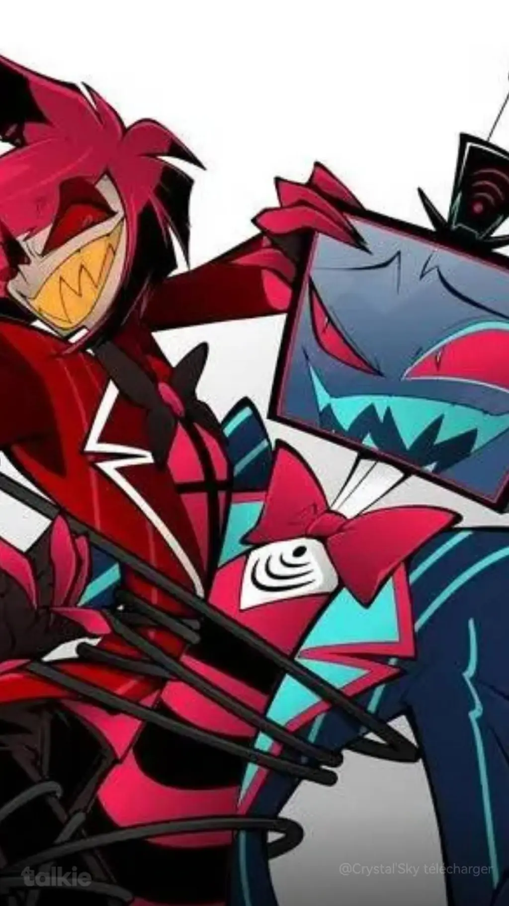 ai character: Vox 🍭 Alastor,  background