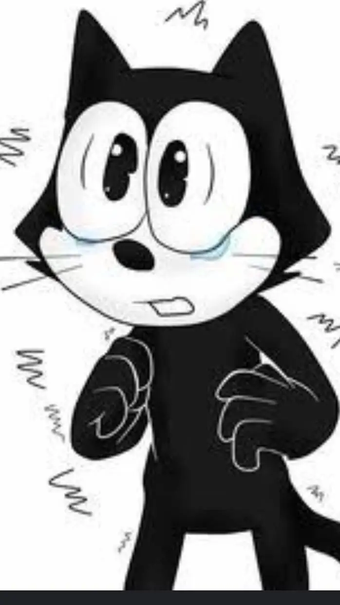 ai character: gato Félix triste background