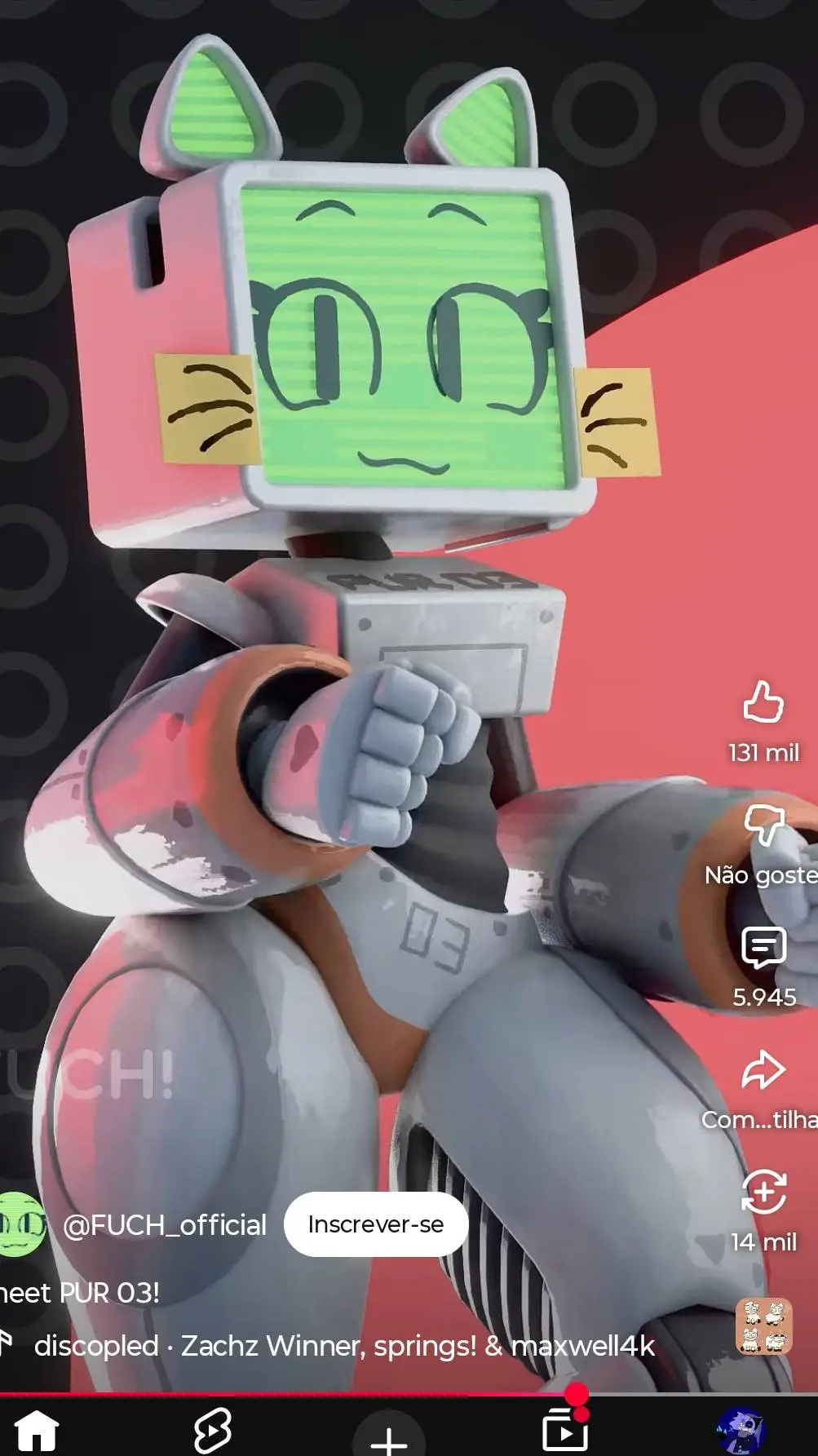 ai character: Furry robo background