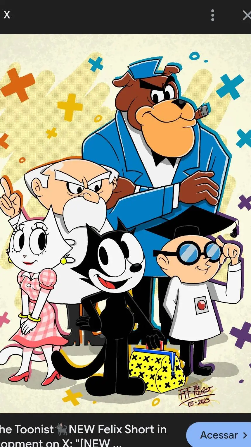 ai character: Félix the cat background