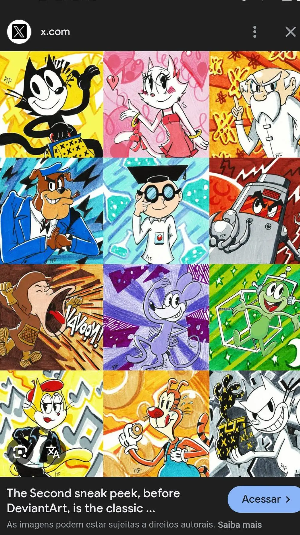 ai character: Félix the cat background