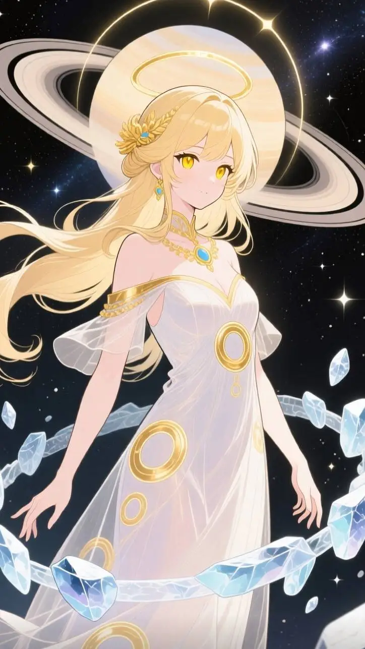 ai character: Saturn background