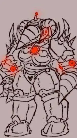 ai character: titan drill woman background