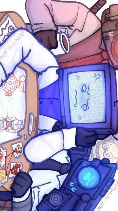 ai character: cientifico tv man background