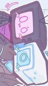 ai character: tv woman y brown background