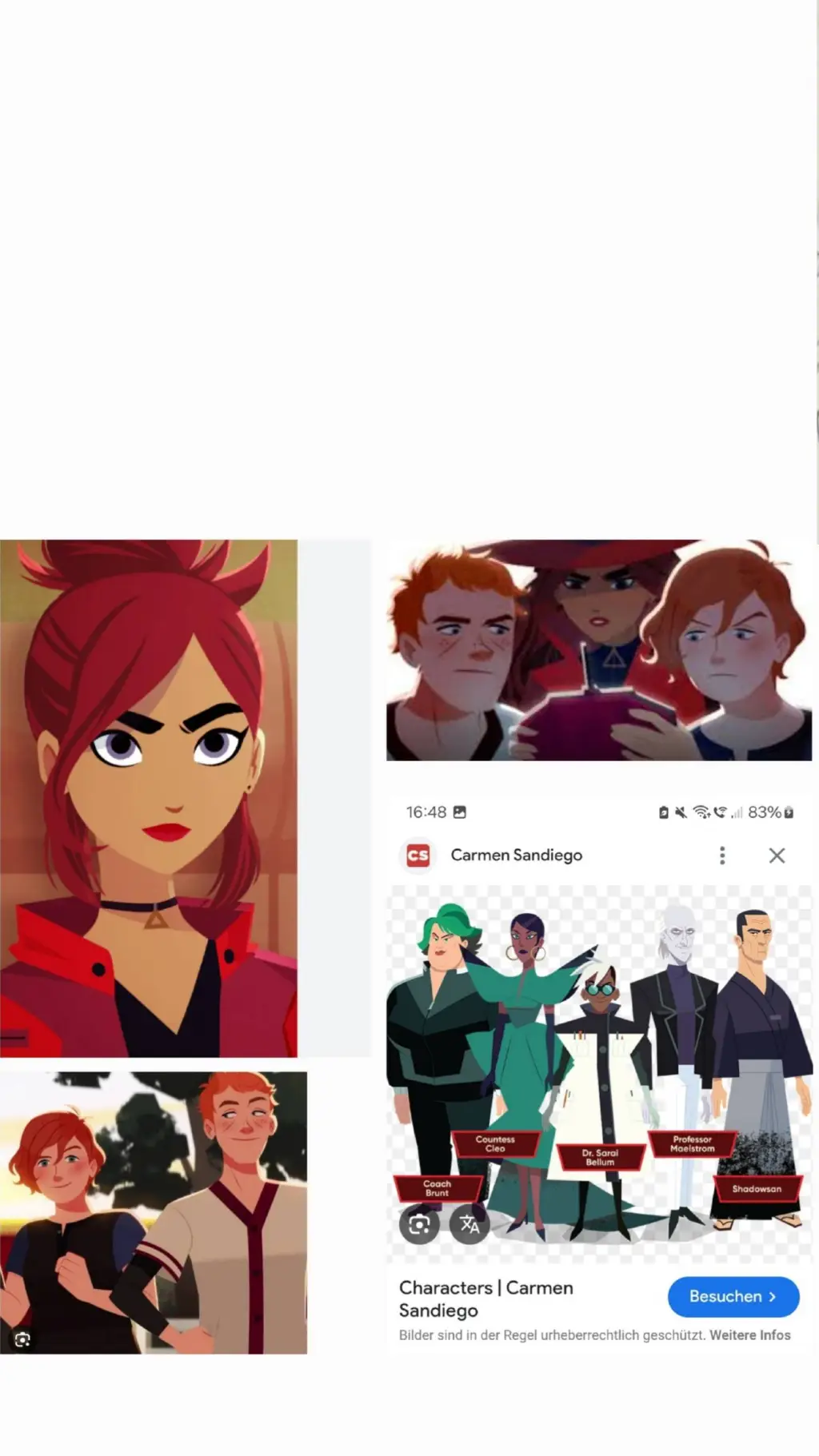 ai character: Carmen sandiego  background