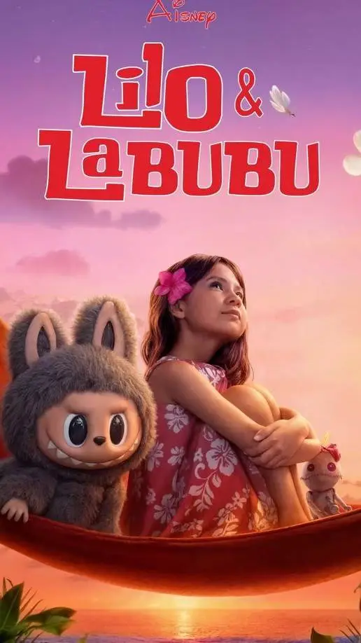 ai character: Lilo e labubu  background