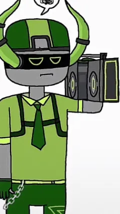 ai character: Boombox background