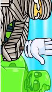 ai character: Gummyandwheelchair background