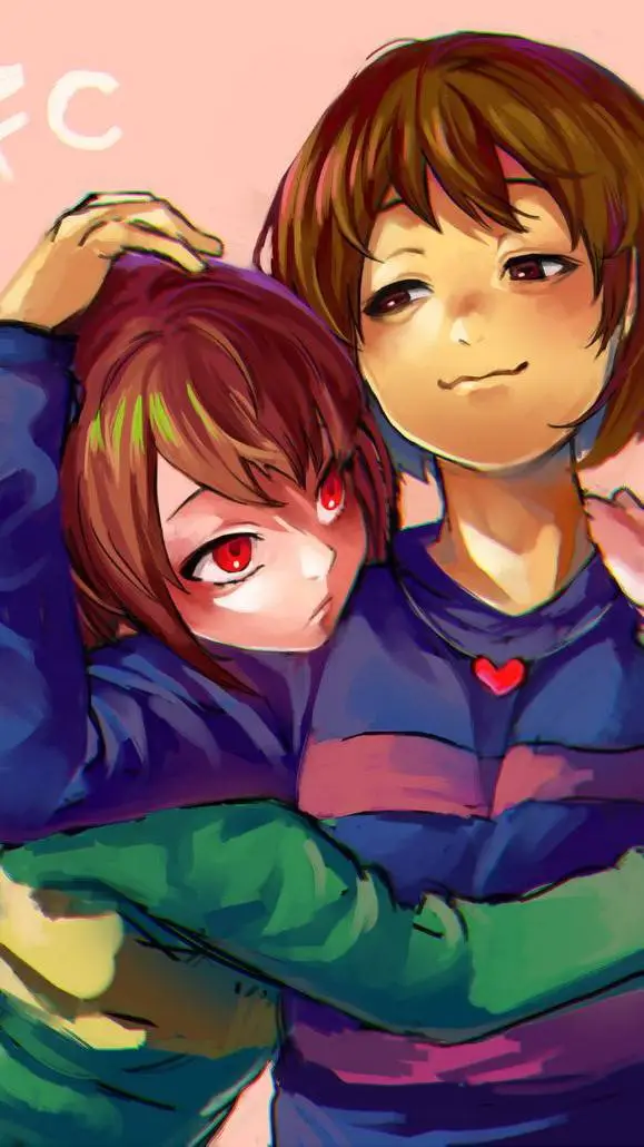 ai character: Frisk y Chara hij@ background