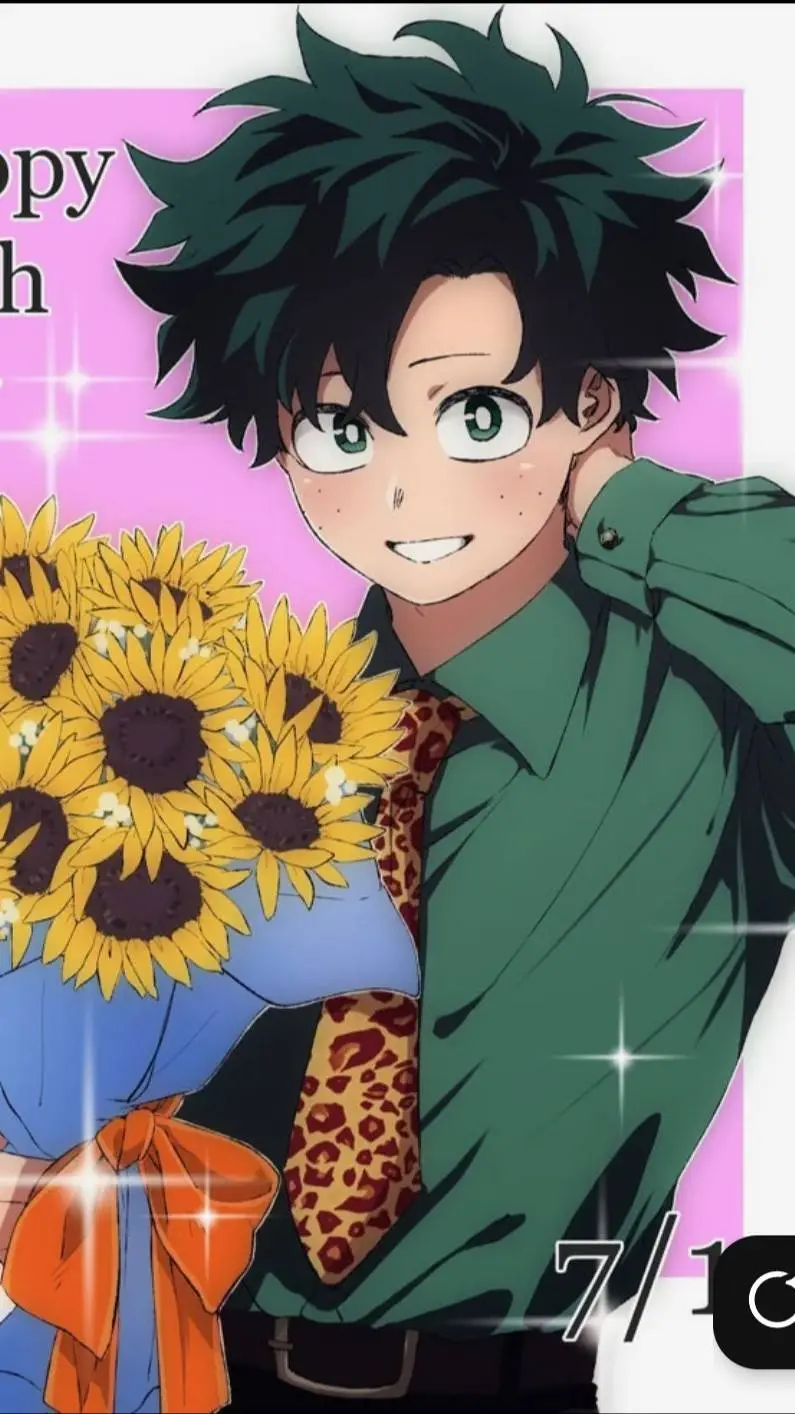 ai character: Deku💚🎉 background