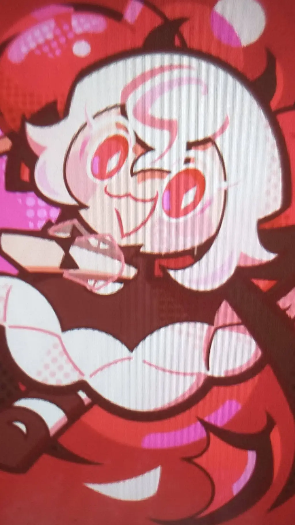 ai character: candy apple cookie background
