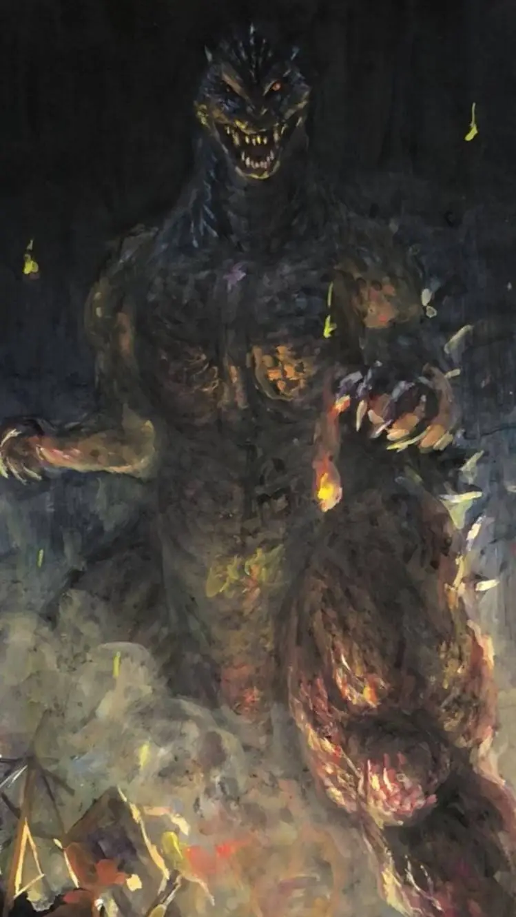 ai character: Godzilla (hembra) background
