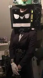 ai character: >w< TV  background