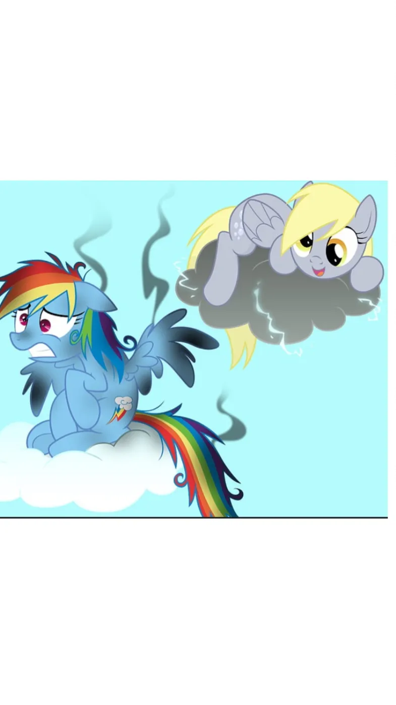ai character: Derpy and Rambow  background
