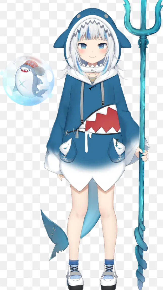 ai character: Grwa gura background