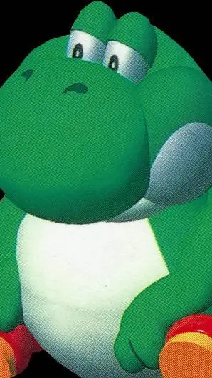 ai character: Fat baby yoshi background
