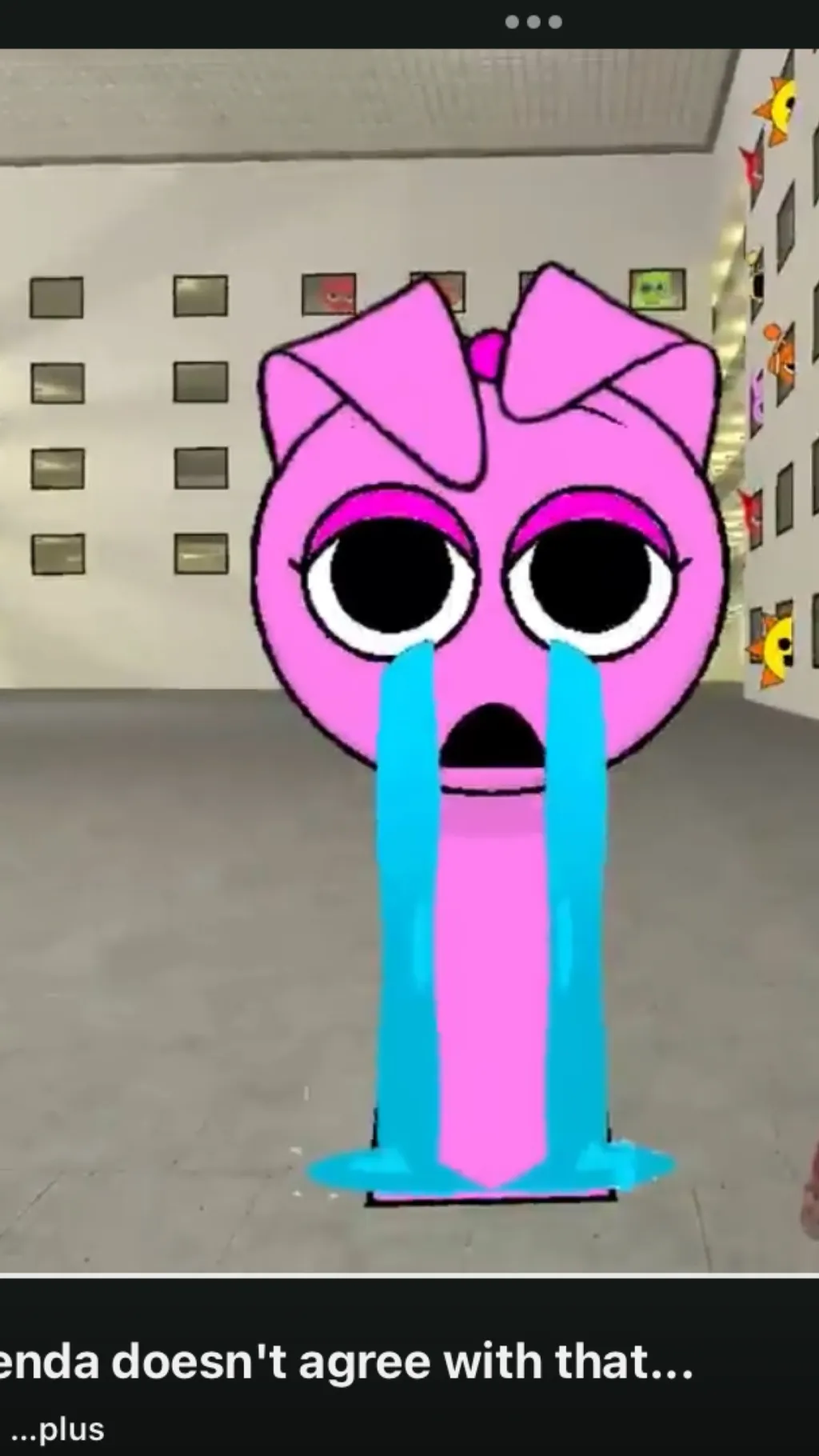 ai character: Pinki Qui pleure￼ background