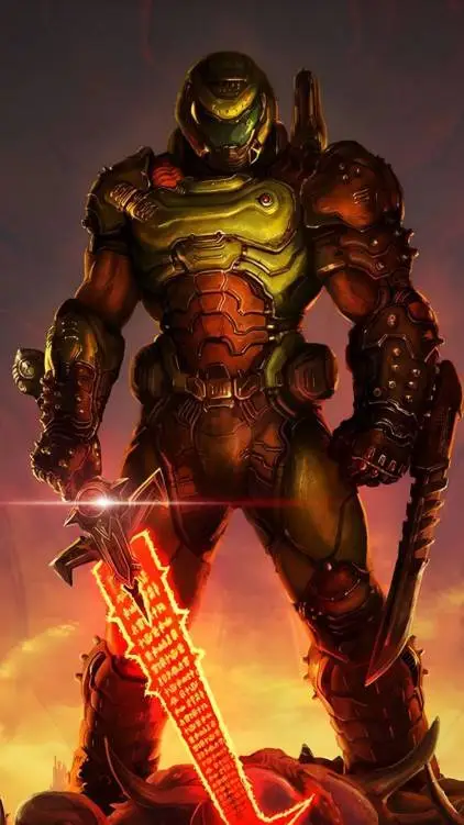 ai character: doom slayer background