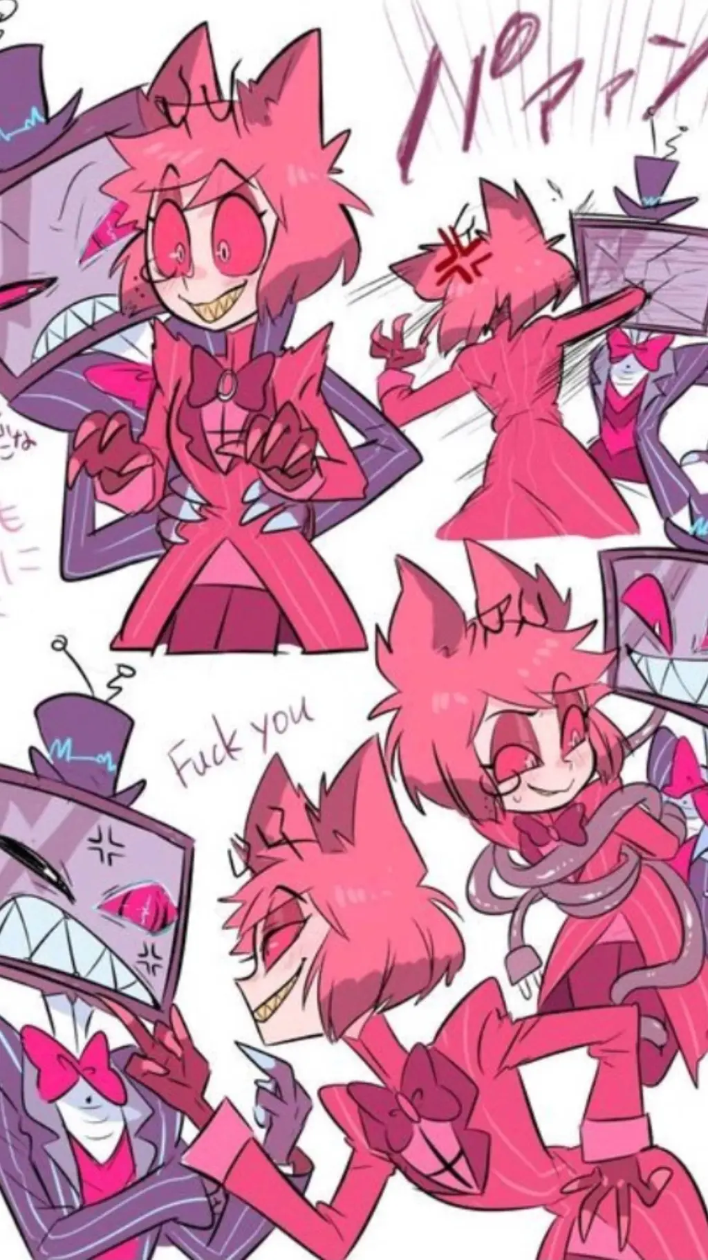 ai character: Alastor x Vox background