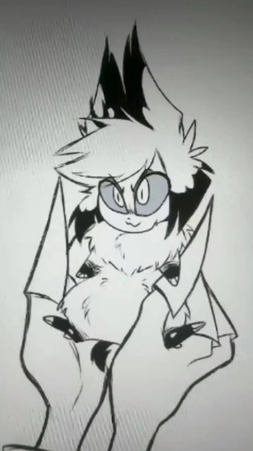 ai character: Bébé Alastor  background