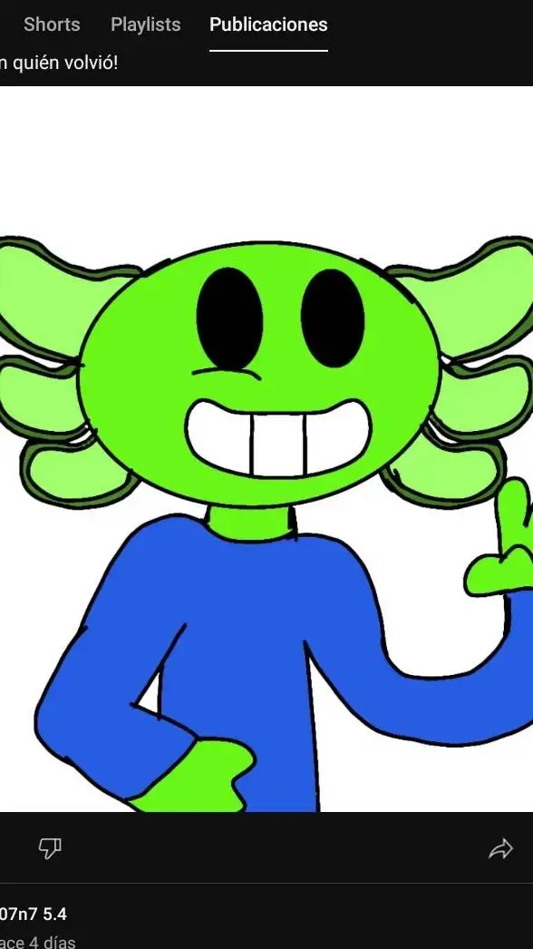 ai character:  Greenxolot  background