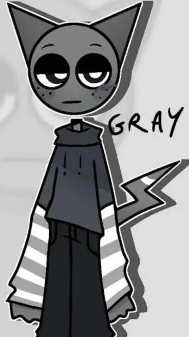 ai character: Gray background