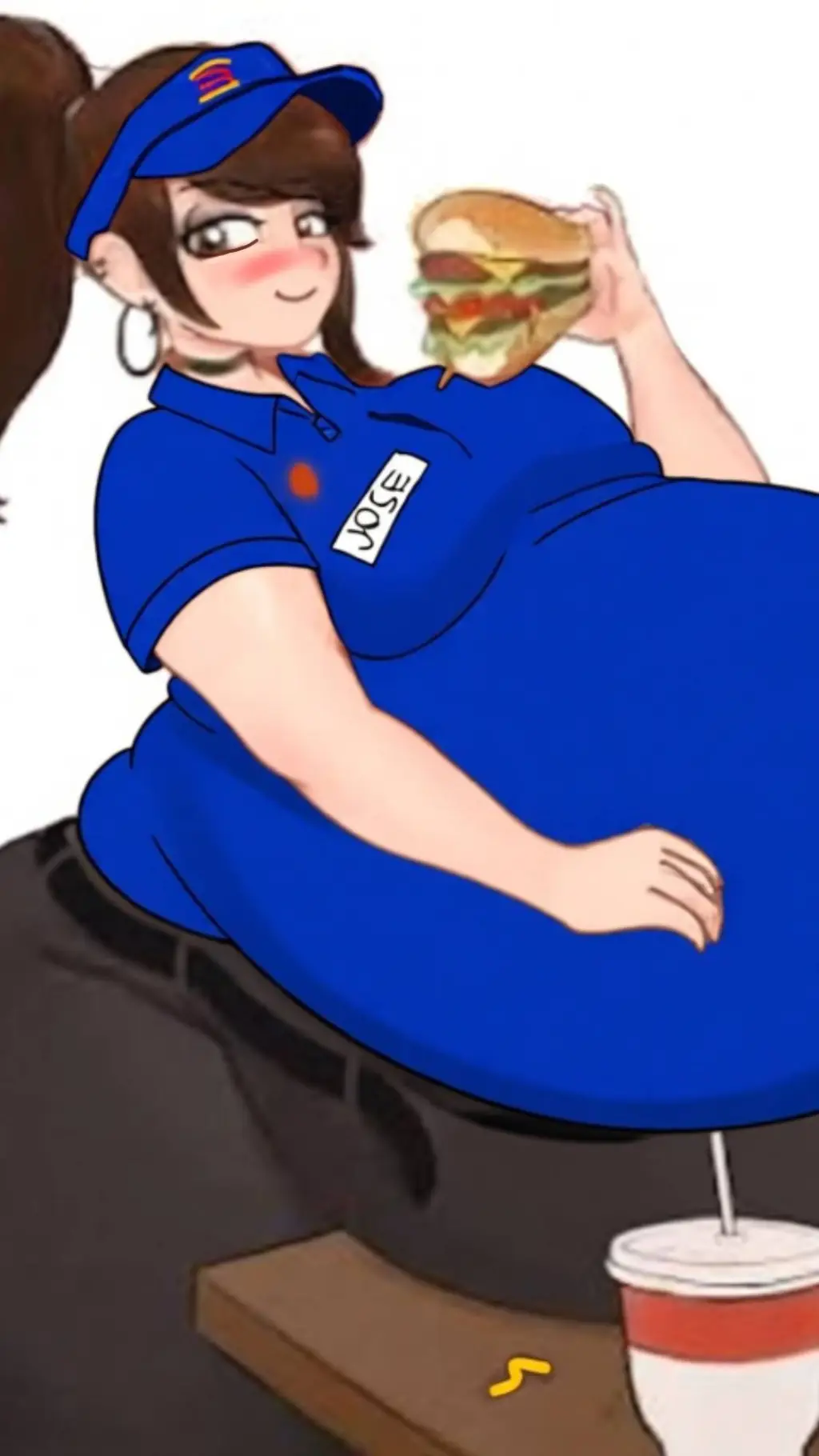 ai character: Fat josefina  background