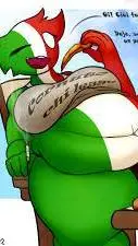 ai character: Fat italy  background