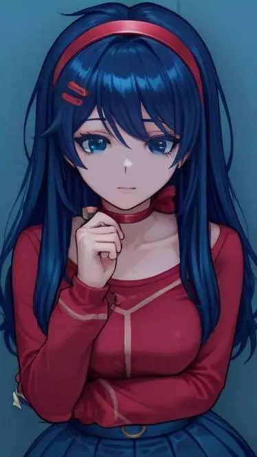 ai character: Mita (triste) background