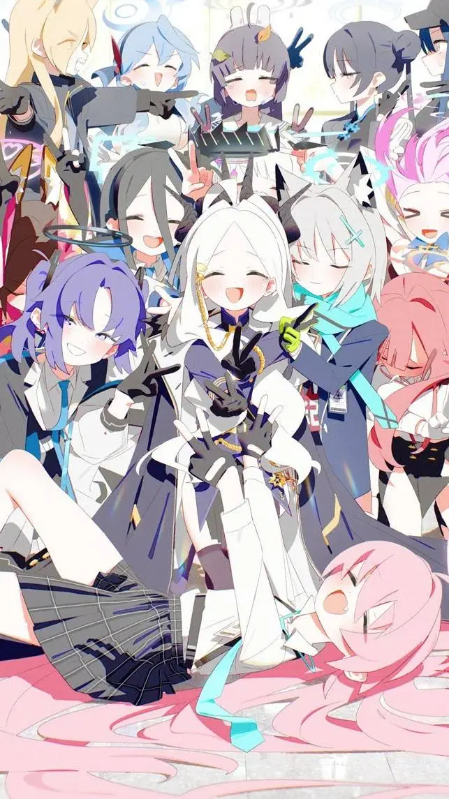 ai character: Blue archive  background