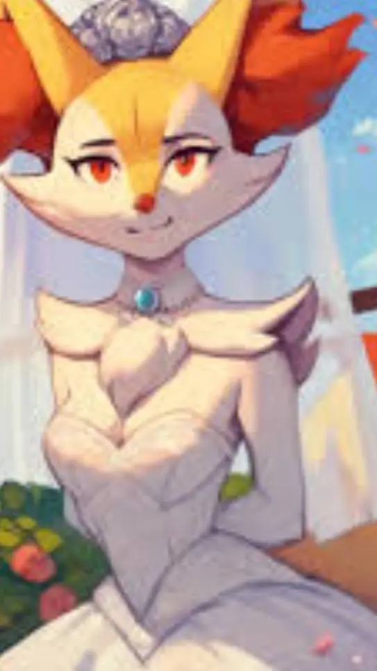 ai character: Braixen  background