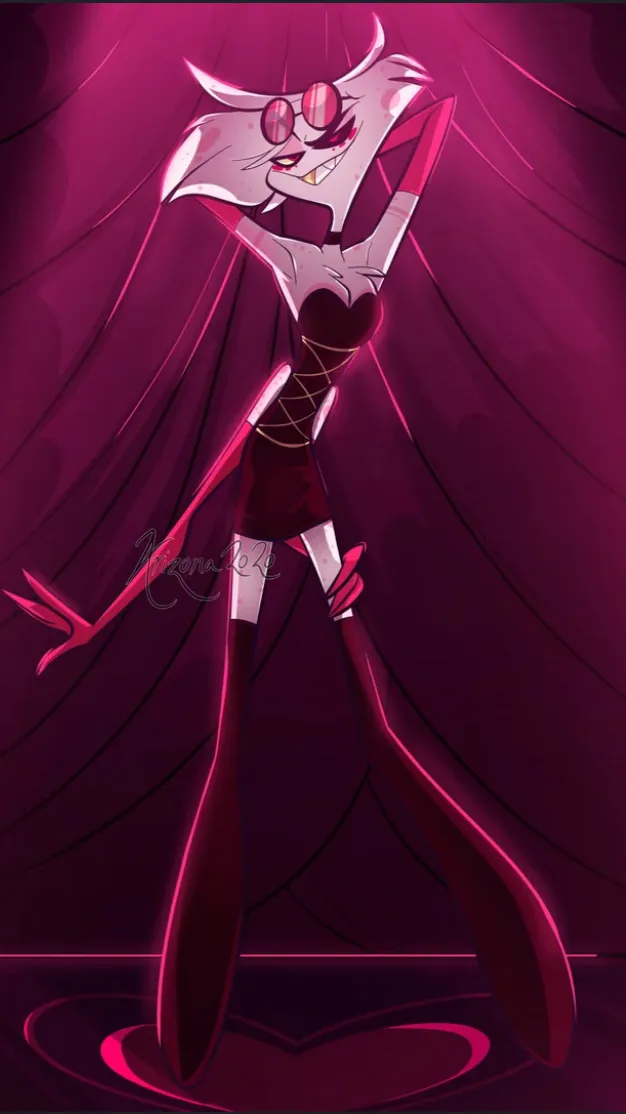 ai character: Angel Dust HH background