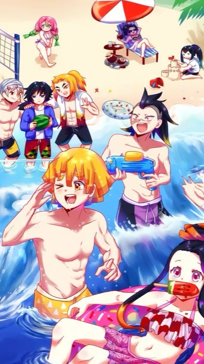ai character: Kny summer ep1  background