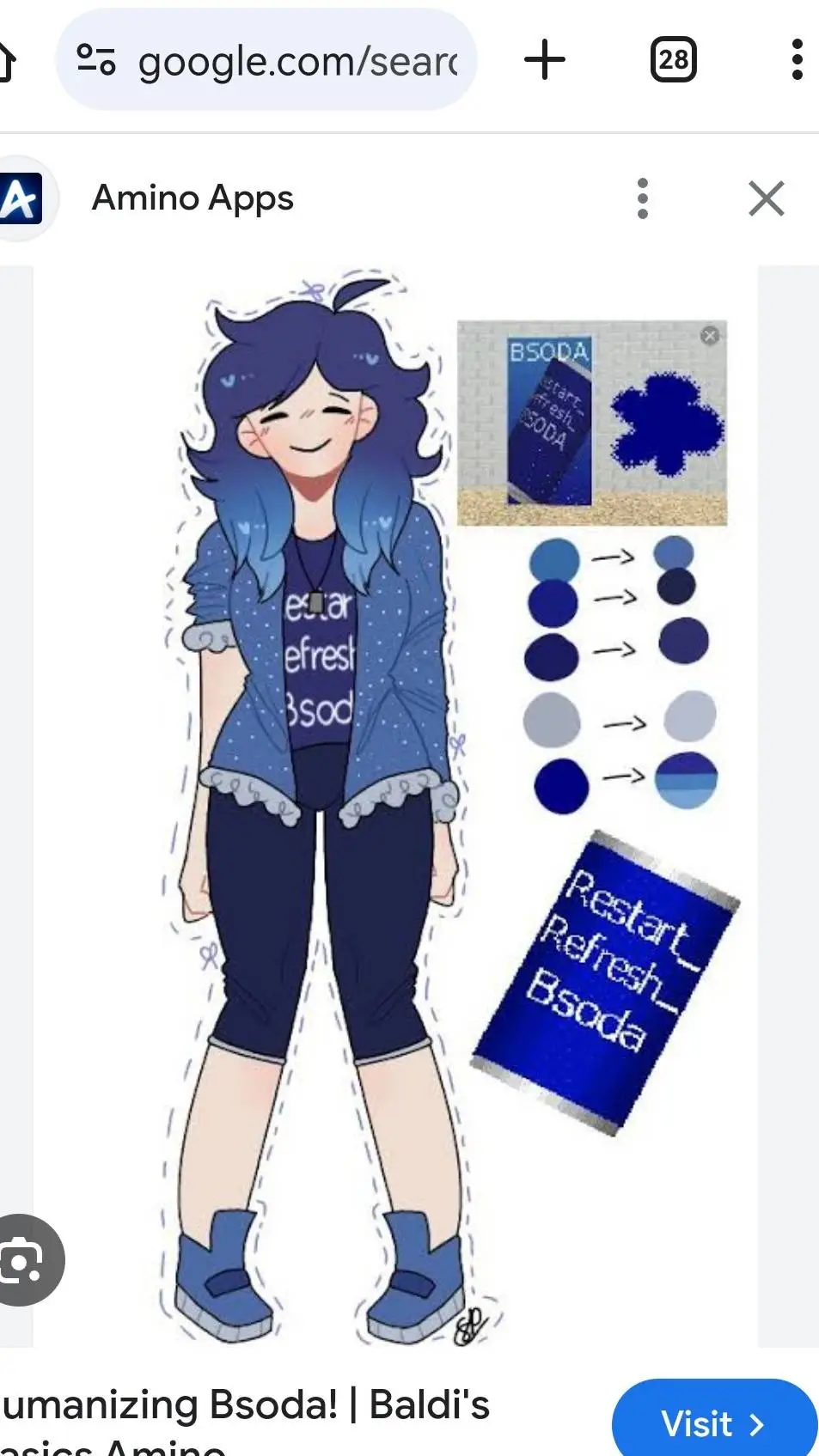 ai character: BSODA girl background