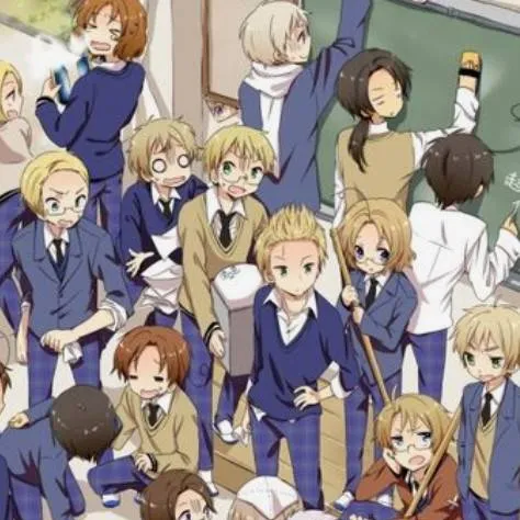 chat with ai character: Hetalia school